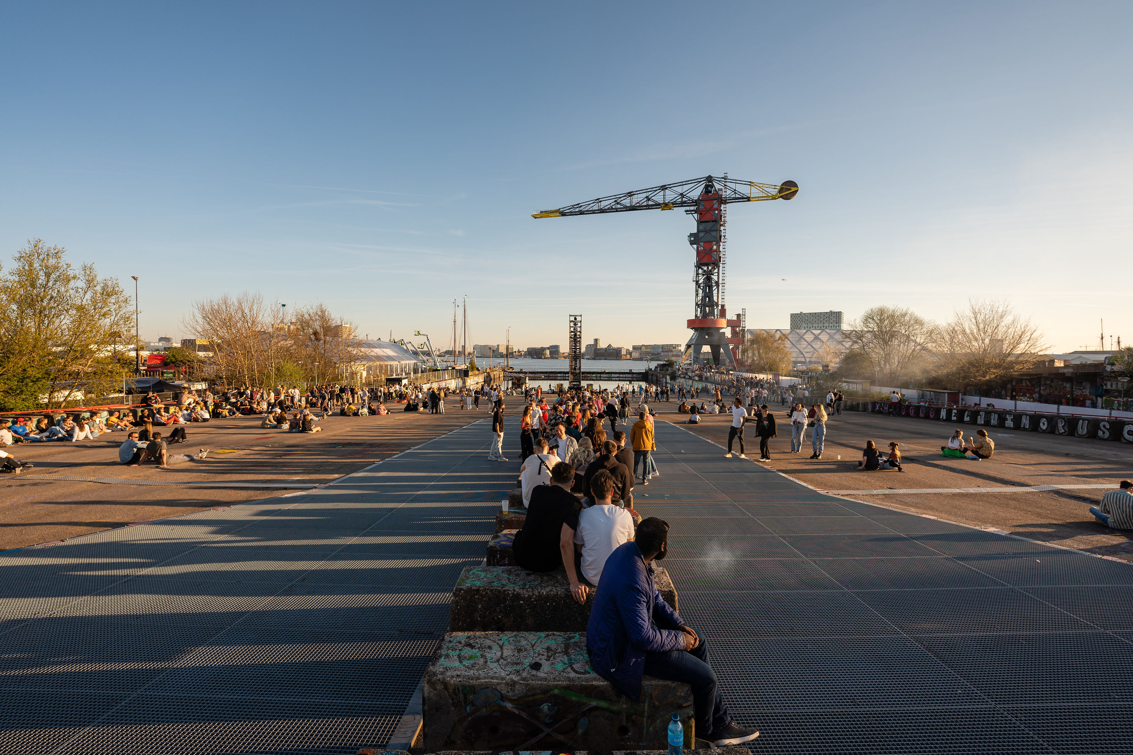 DGTL festival grounds around the NDSM crane